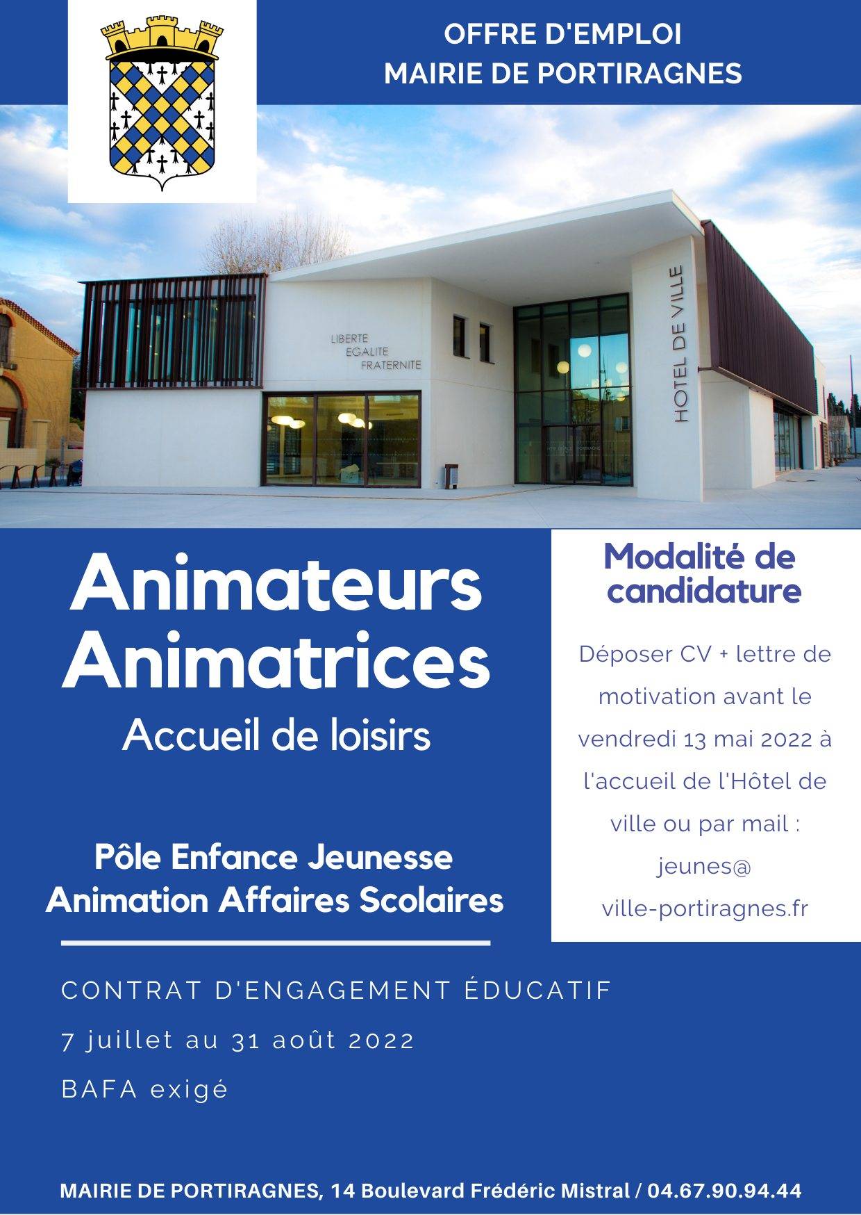 Lire la suite à propos de l’article 𝐎𝐅𝐅𝐑𝐄 𝐃’𝐄𝐌𝐏𝐋𝐎𝐈 I 𝑨𝒏𝒊𝒎𝒂𝒕𝒆𝒖𝒓𝒔 / 𝑨𝒏𝒊𝒎𝒂𝒕𝒓𝒊𝒄𝒆𝒔
