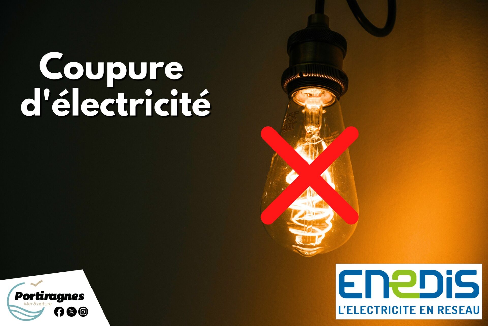 You are currently viewing 𝗜𝗡𝗙𝗢𝗥𝗠𝗔𝗧𝗜𝗢𝗡 I  Coupure d’électricité impactant plusieurs quartiers – ENEDIS communique
