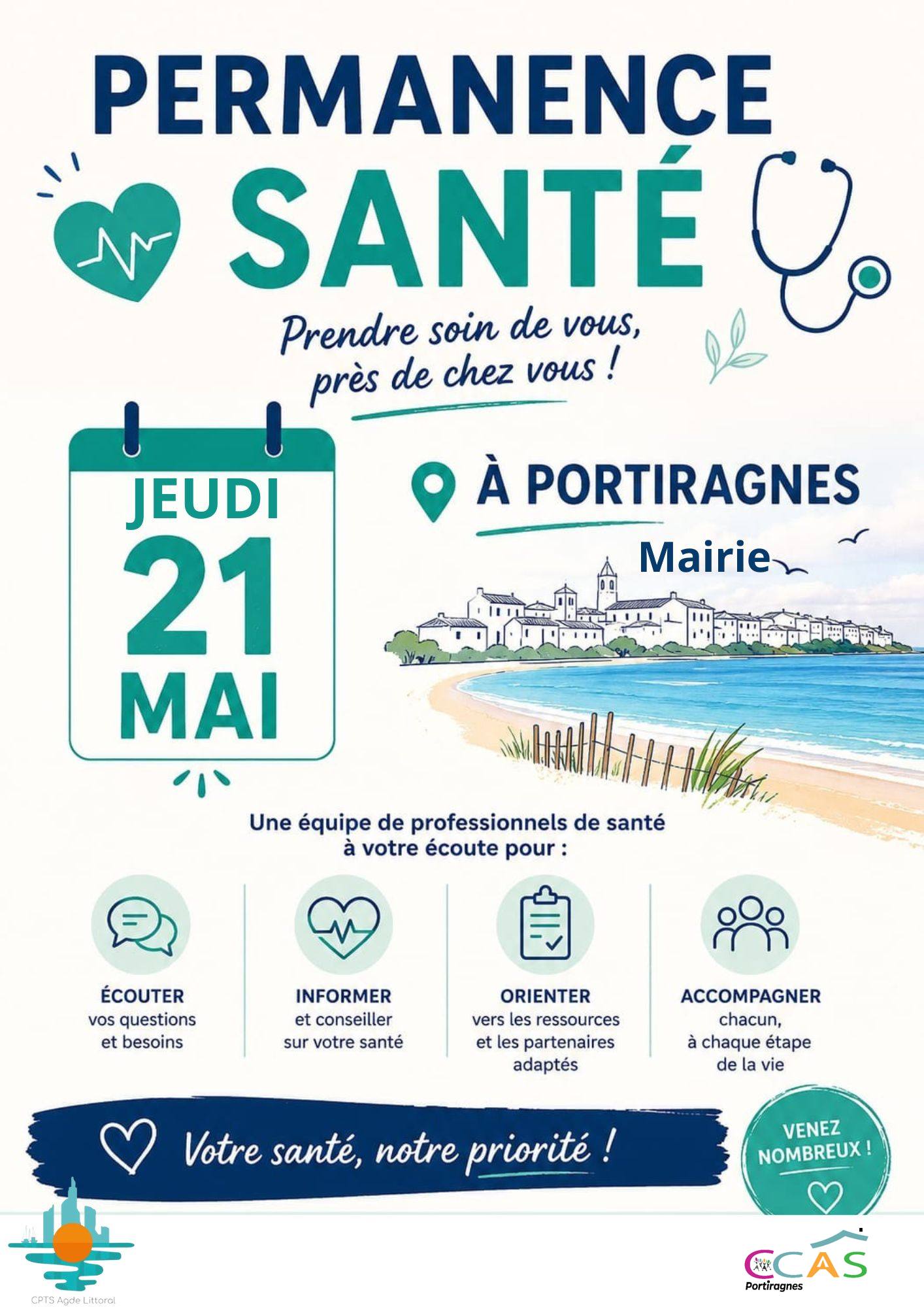 You are currently viewing 𝗦𝗔𝗡𝗧É I Permanence santé à Portiragnes
