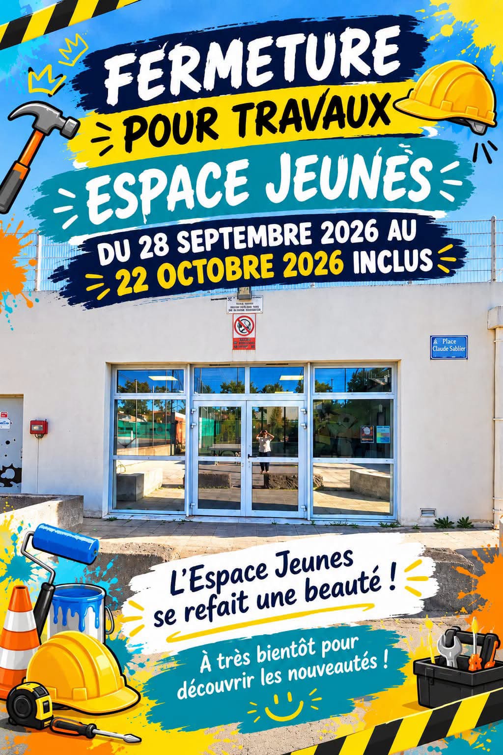 Lire la suite à propos de l’article TRAVAUX I L’ESPACE JEUNES SE REFAIT UNE BEAUTÉ !